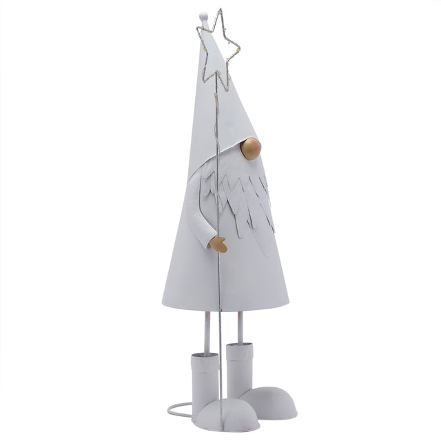 LED White Santa with Star - Large