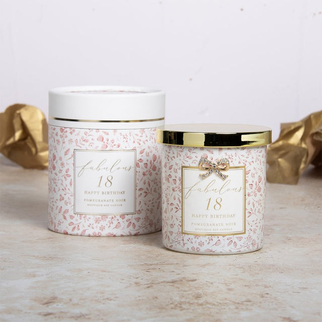 Floral Fabulous 18th Birthday Candle