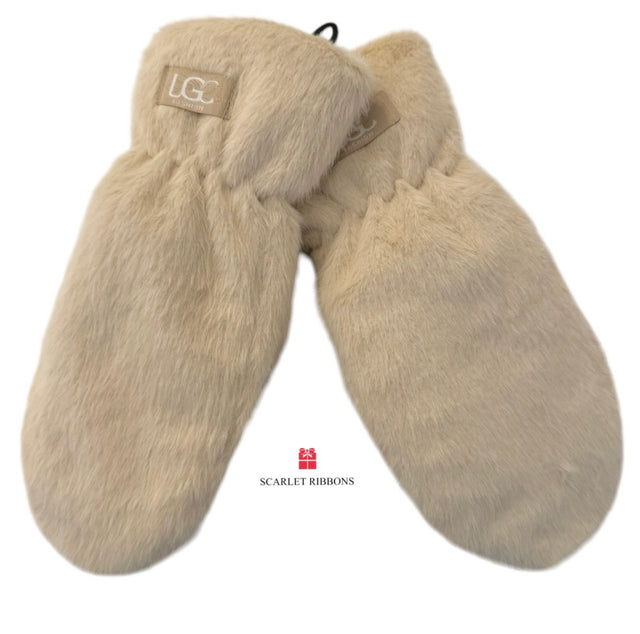 LGC Beige Faux Fur Mittens