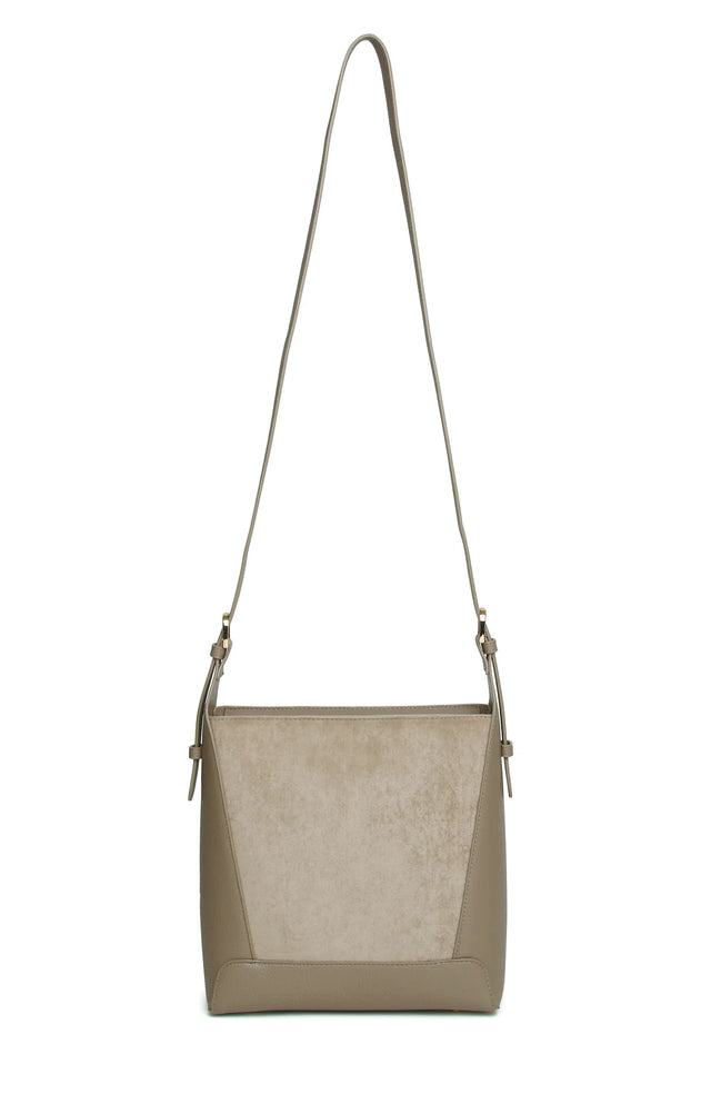 Alice Wheeler Kensington Suedette Crossbody Bag - Mink