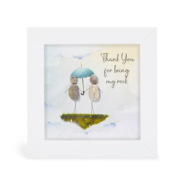 Mini Pebble Picture - Thank You For Being My Rock