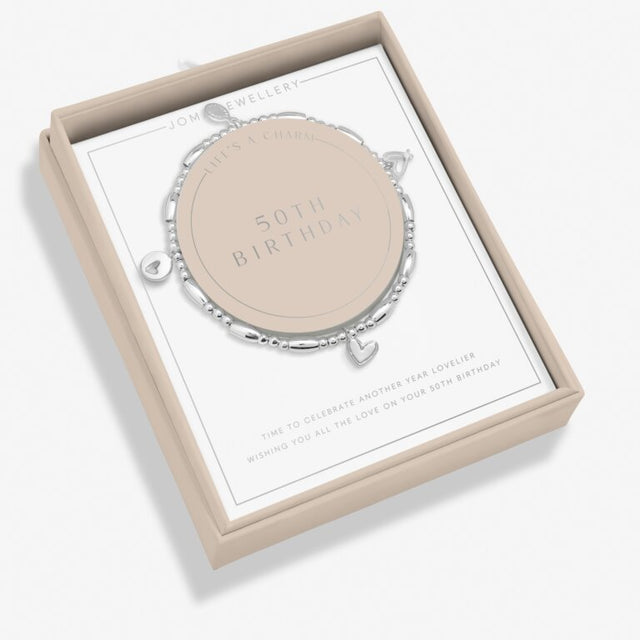 Joma Lifes a Charm '50th Birthday' Boxed Bracelet