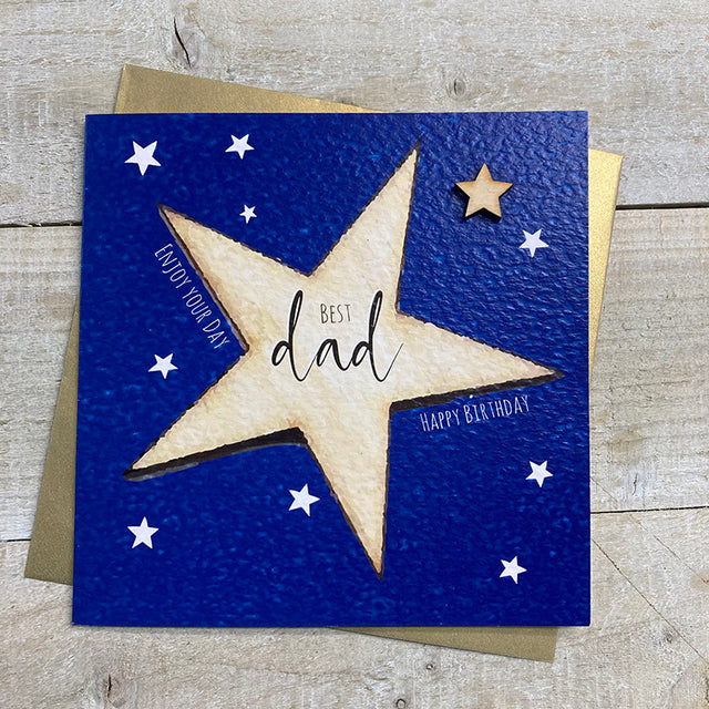Dad Blue Star Birthday Card