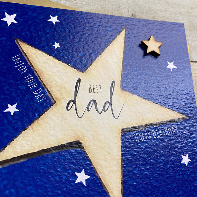 Dad Blue Star Birthday Card