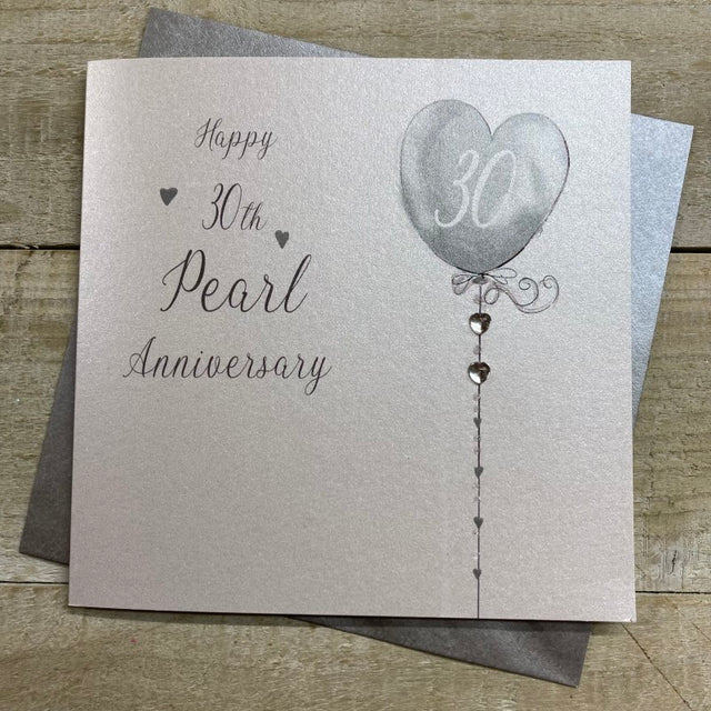30th Anniversary Heart Balloon Card