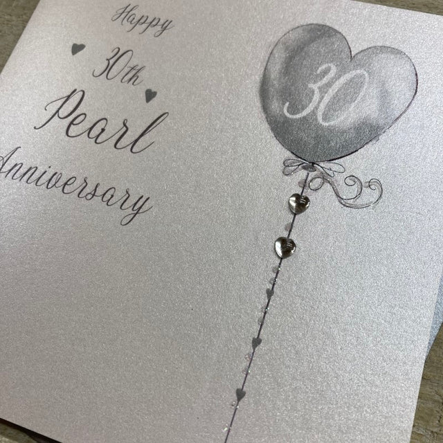30th Anniversary Heart Balloon Card
