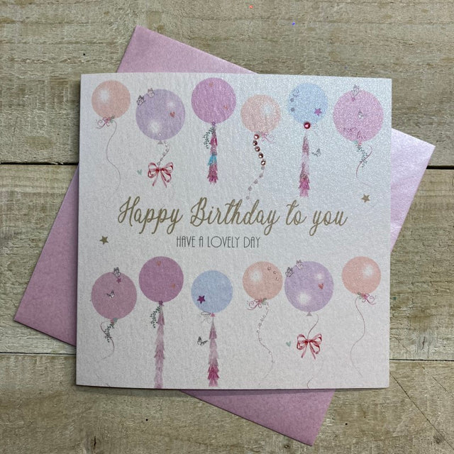 WC Female Balloon Birthday Card