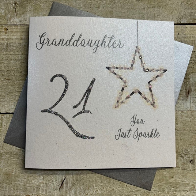 Granddaughter 21st You Sparkle Birthday Card