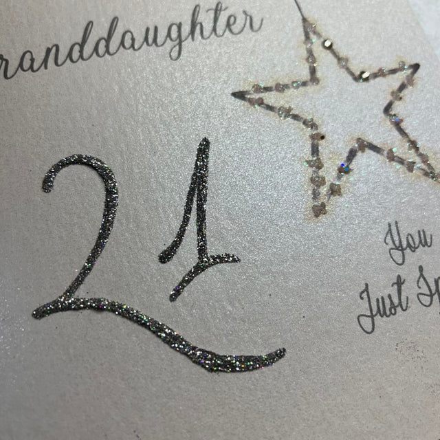 Granddaughter 21st You Sparkle Birthday Card