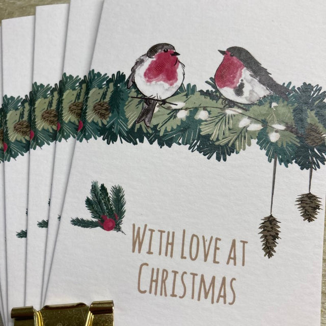 WC 6 x Robin Christmas Cards