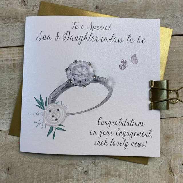 Son & Daughter-in-Law Ring Engagement Card