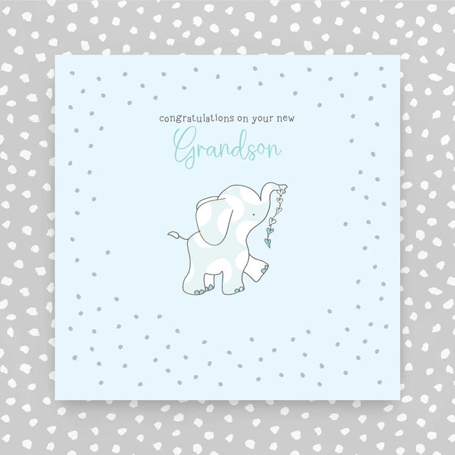On Your New Grandson Elephant Card