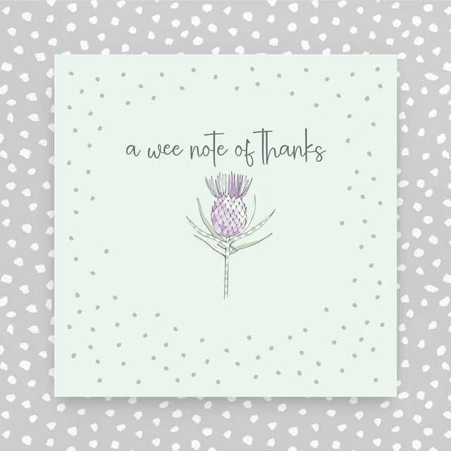 A Wee Note of Thanks Thistle Card