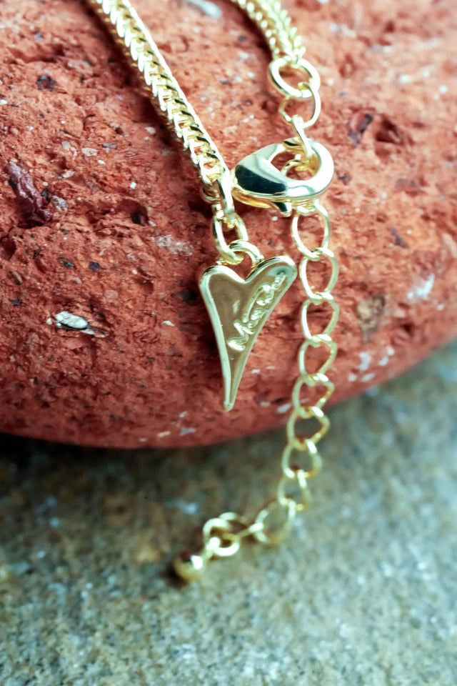 Miss Dee Gold Bracelet with CZ Heart