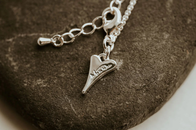 Miss Dee Silver Bracelet with 2 Hearts