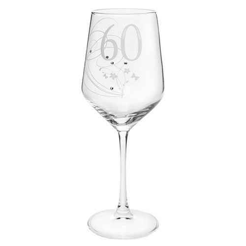 60th Birthday Wine Glass