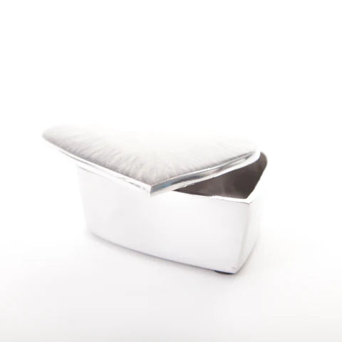Brushed Silver Heart Trinket Box 10cm