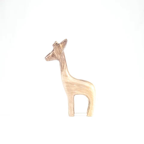 Brushed Silver Giraffe 12cm Medium