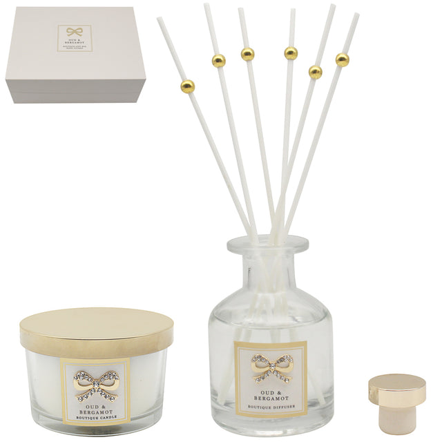Oud & Bergamot Candle & Diffuser Gift Set