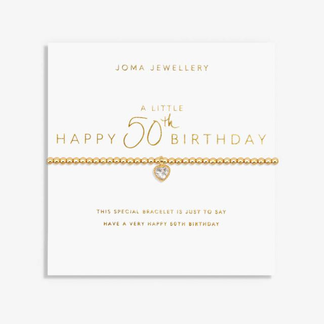 Joma A Little Hppy 50th Birthday Bracelet - Gold