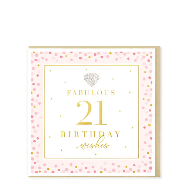 Fabulous 21 Birthday Wishes Card