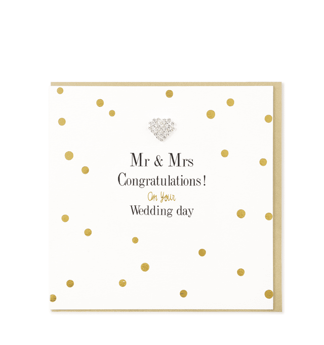 Mr & Mrs Congratulations Wedding Day Card