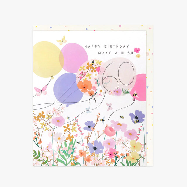 Make A Wish 60 Birthday Card