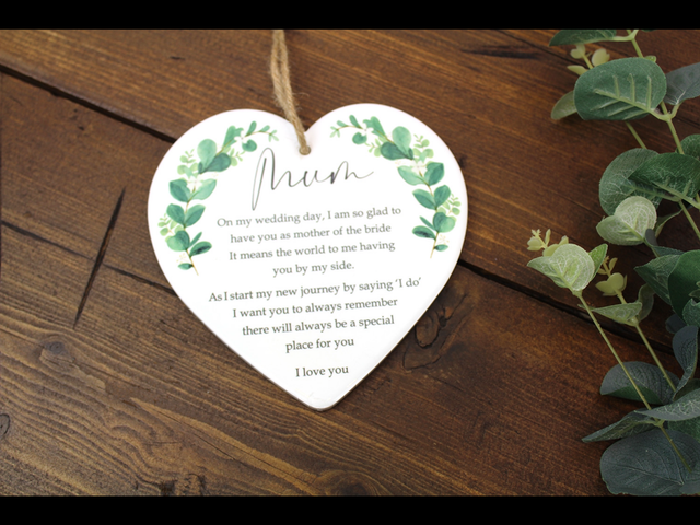 Wedding Mum Large Heart