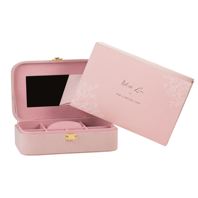 Pink Velvet Mother Of the Bride Box Jewellery