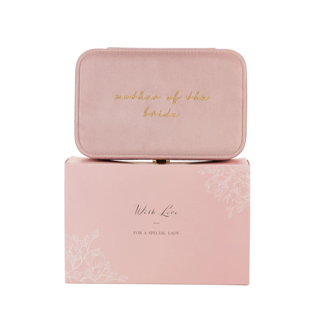 Pink Velvet Mother Of the Bride Box Jewellery