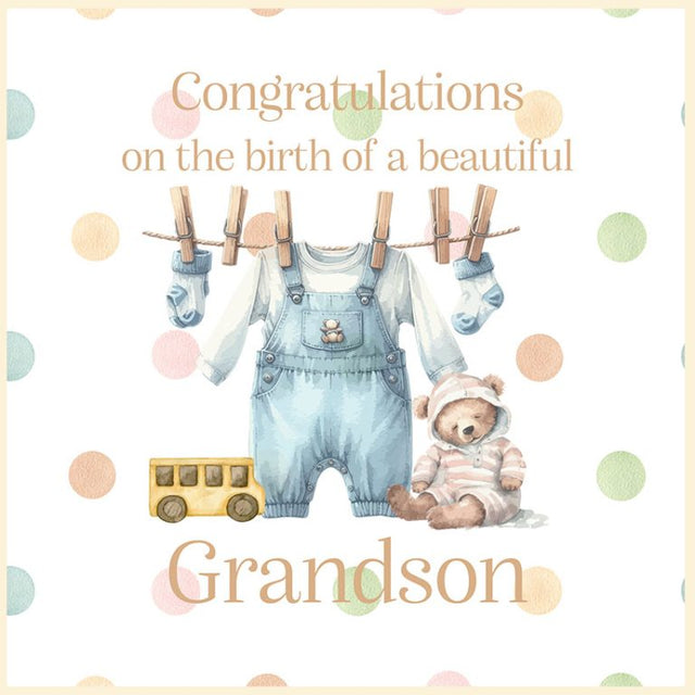 Dotty New Grandson Card