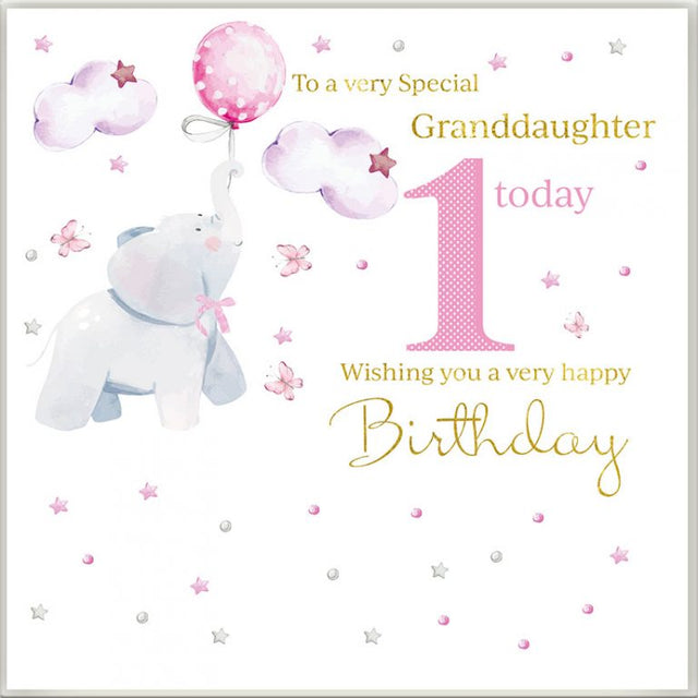 Granddaughter 1st Birthday Card
