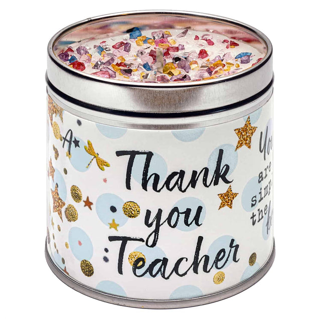 Thank You Teacher Tin Candle