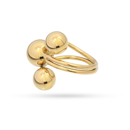 Orbit Asteris 3 Balls Twist Ring - Gold