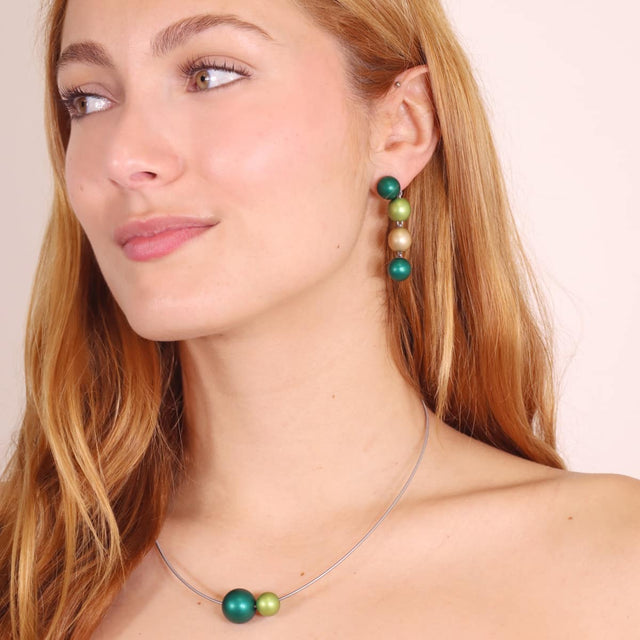 Frost Aura Ball Necklace - Green