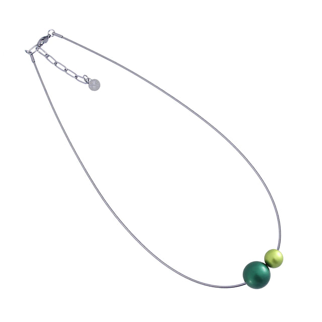 Frost Aura Ball Necklace - Green