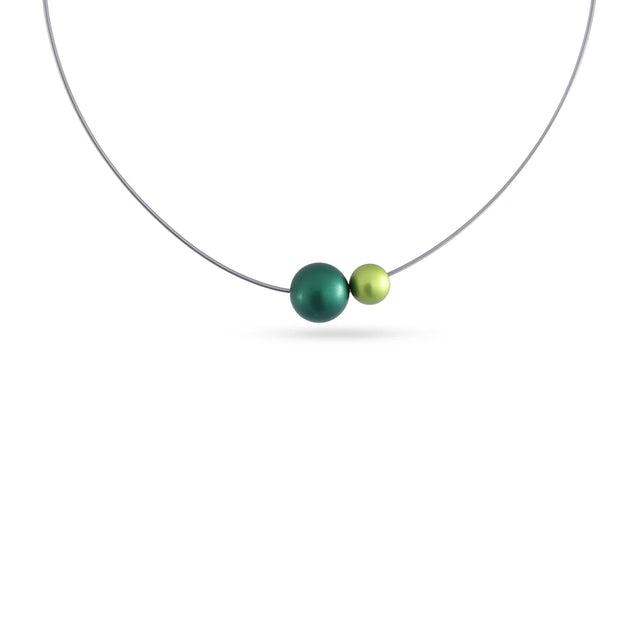 Frost Aura Ball Necklace - Green