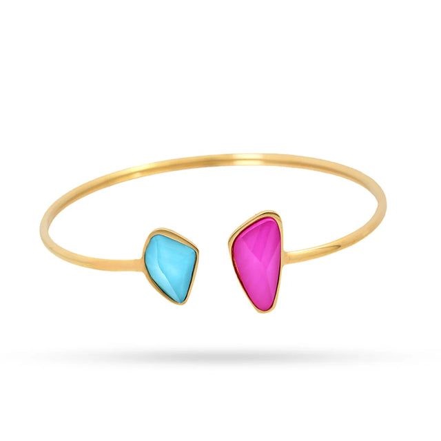 Aqua Lagoon Bangle Cuff - Pink/Green