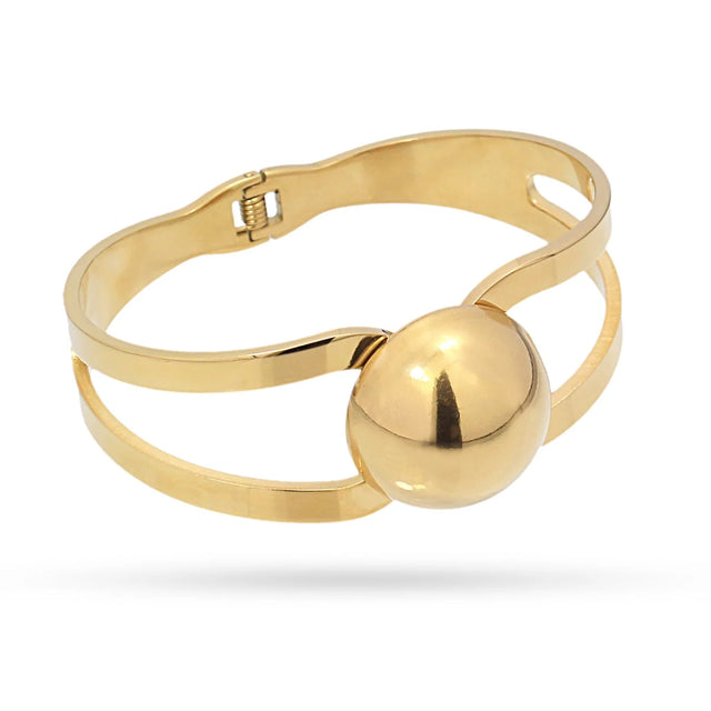 Orbit Satellite Large Ball Cuff - Gold