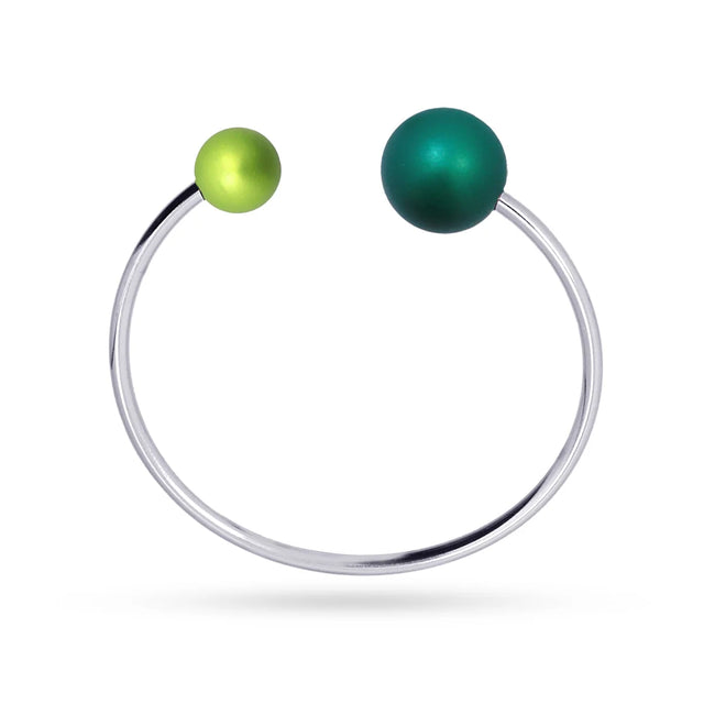 Frost Aura Ball Bangle Cuff - Green