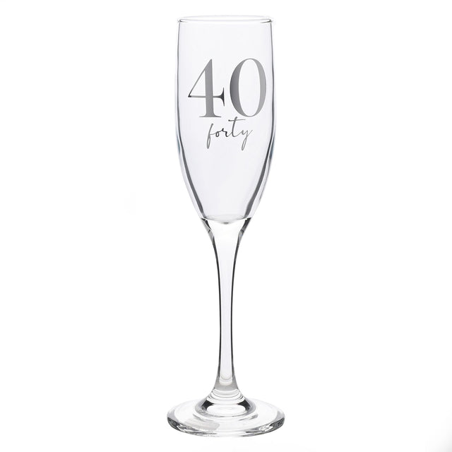 Champagne Birthday Flute - 40th