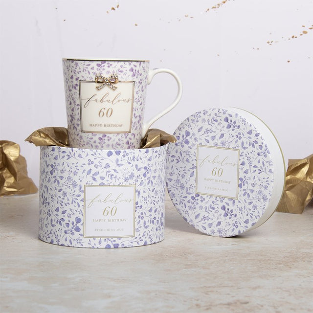 Floral 60th Birthday Mug