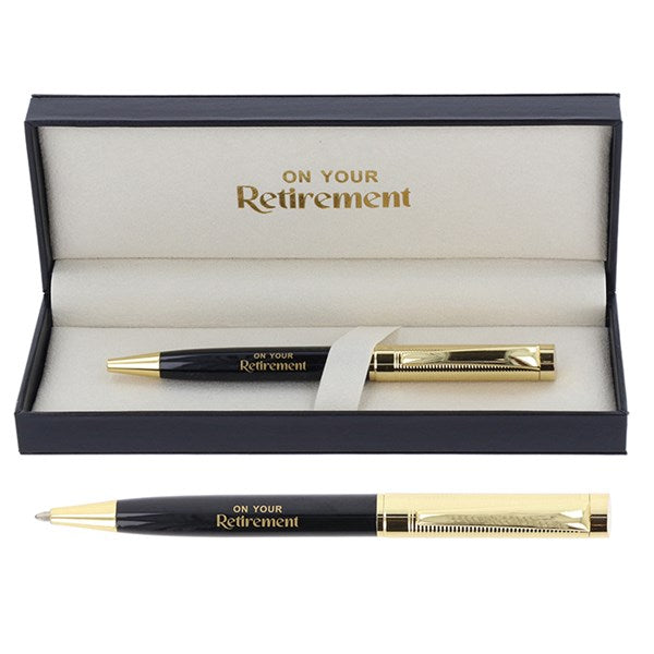 Black and Gold Retirement Pen