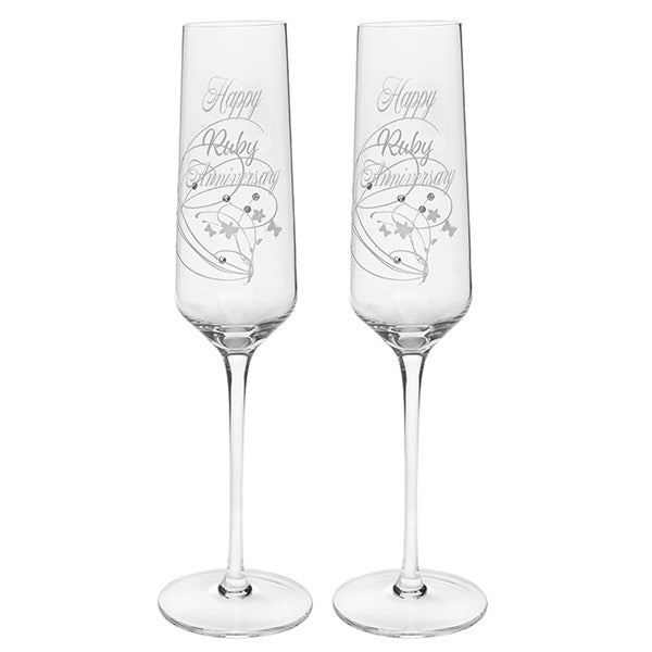 Ruby Anniversary Flutes