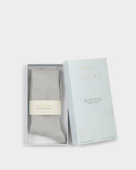 Katie Loxton Gift Boxed Sparkle Socks - Grey