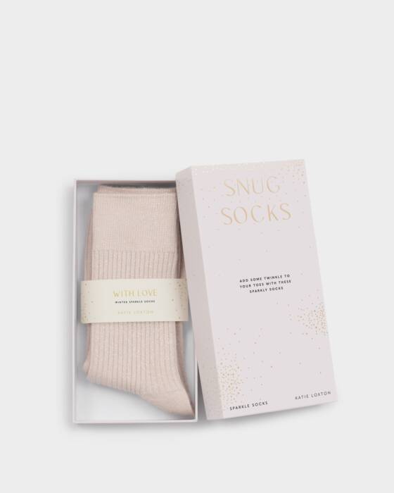 Katie Loxton Gift Boxed Sparkle Socks - Pink