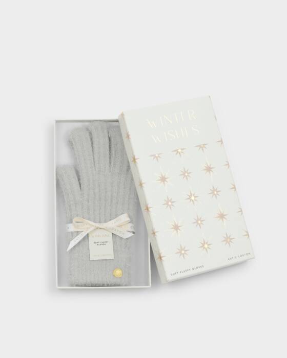 Katie Loxton Gift Boxed Soft Knit Gloves - Grey