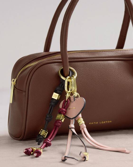 Katie Loxton Gia Bag Charm Keyring - Black