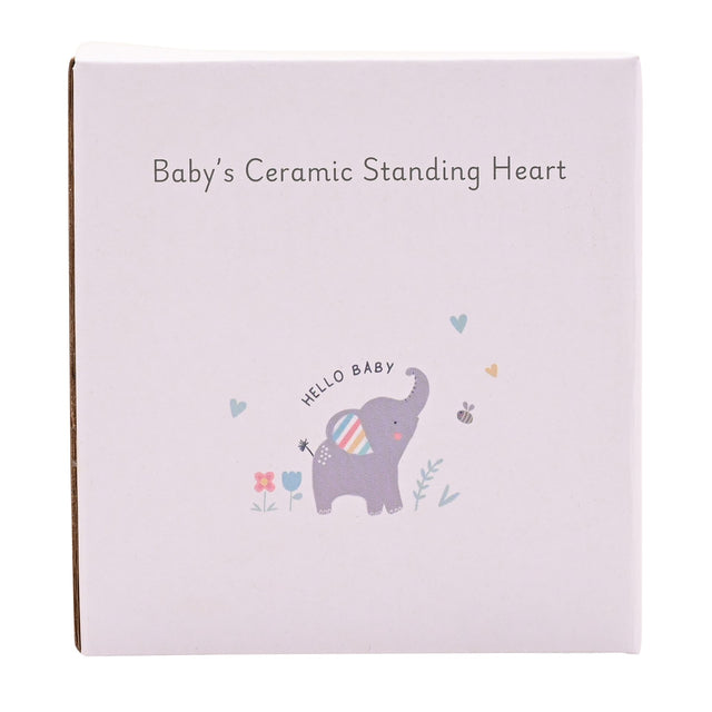Ceramic Mantel Heart - Baby Boy