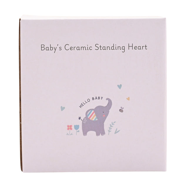 Ceramic Mantel Heart - Baby Girl